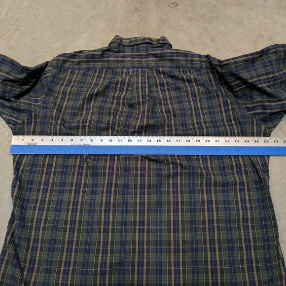 VTG Ralph Lauren Button Up Shirt Plaid Mens XL Green Blue - Picture 5 of 6